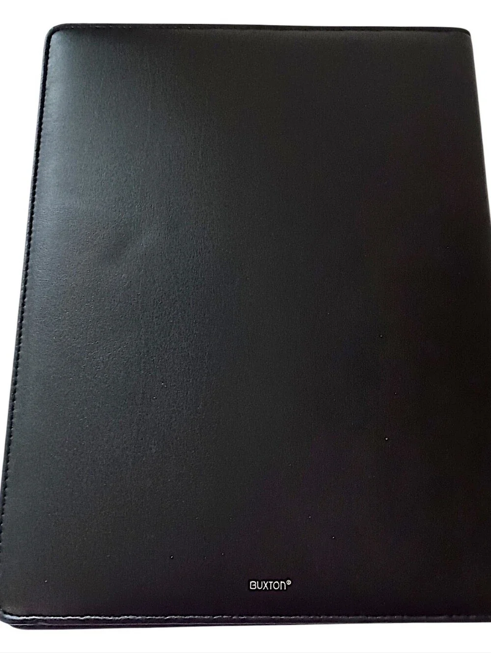 Buxton Leather Padfolio Portfolio Folder Organizer Refillable Notepad Black